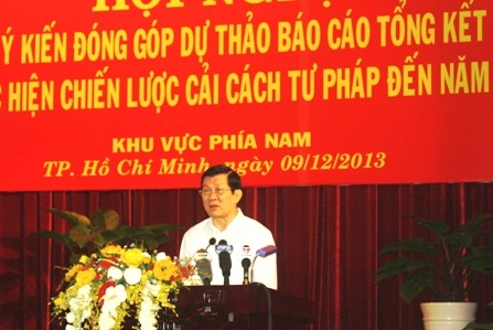 Президент СРВ участвовал в конференции по выполнению стратегии правовой реформы